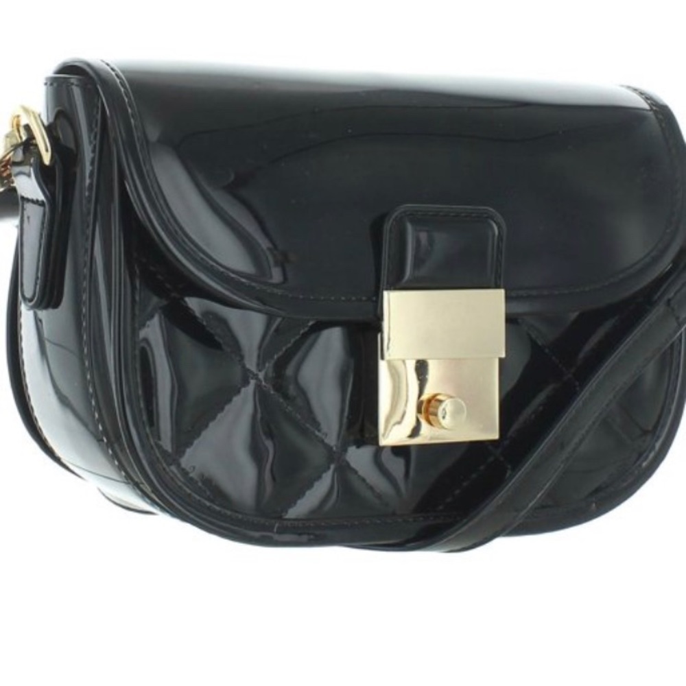 Mudd Quilted Convertable Black Crossbody Bag